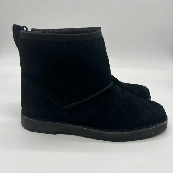 Clarks Womens Drafty Day Black Suede Mid Calf Boots Size 8.5 Cushion Soft - Picture 4 of 10